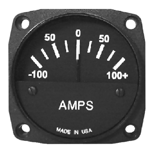 UMA Ammeter | 2-1/4 in, air-core, 100/0/100 with Shunt