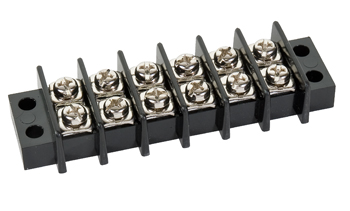 BARRIER TERMINAL BLOCK/6 position, open end mount, for use with 22-14 gauge wire.