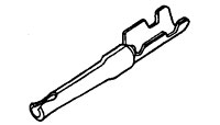 SOCKET CONTACT/Female, HD-200 series, for use with 28-22 gauge wire. 