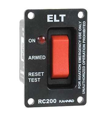 REMOTE CONTROL PANEL/RC200 kit. Includes connector kit. For use with KANNAD ELT's.