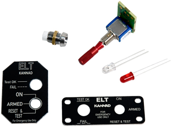 REMOTE CONTROL PANEL/RC102 KIT. For use with KANNAD ELT's.