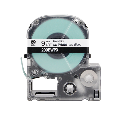 LABELWORKS PX Labeling Tape Cartridge | Black on White, 3/8in x 30ft