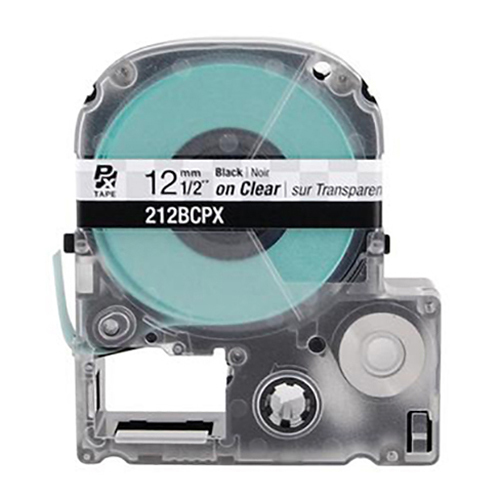 LABELWORKS PX Labeling Tape Cartridge | Black on Clear, 1/2in x 30ft
