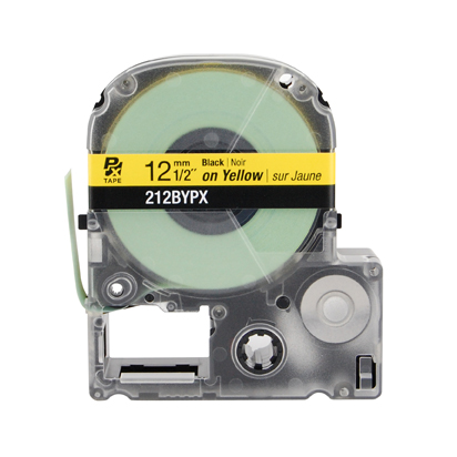 LABELWORKS PX Labeling Tape Cartridge | Black on Yellow, 1/2in x 30ft