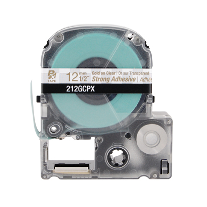 LABELWORKS PX Labeling Tape Cartridge | Gold on Clear, 1/2in x 30ft