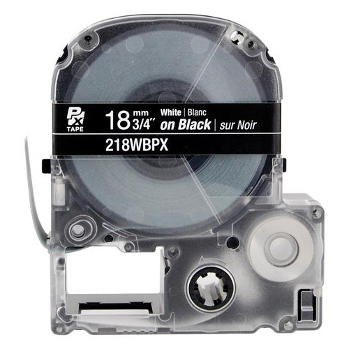 LABELWORKS PX Labeling Tape Cartridge | White on Black, 3/4in x 30ft