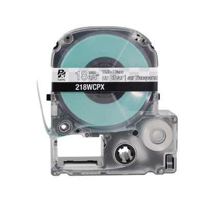 LABELWORKS PX Labeling Tape Cartridge | White on Clear, 3/4in x 30ft