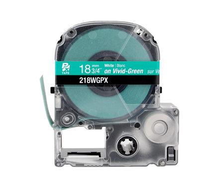LABELWORKS PX Labeling Tape Cartridge | White on Green, 3/4in x 30ft