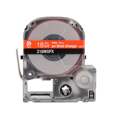 LABELWORKS PX Labeling Tape Cartridge | White on Orange, 3/4in x 30ft