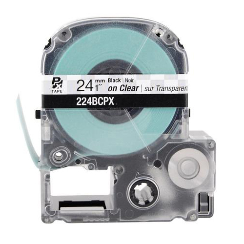 LABELWORKS PX Labeling Tape Cartridge | Black on Clear, 1in x 30ft
