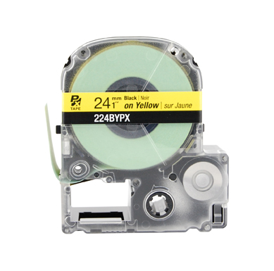 LABELWORKS PX Labeling Tape Cartridge | Black on Yellow, 1in x 30ft