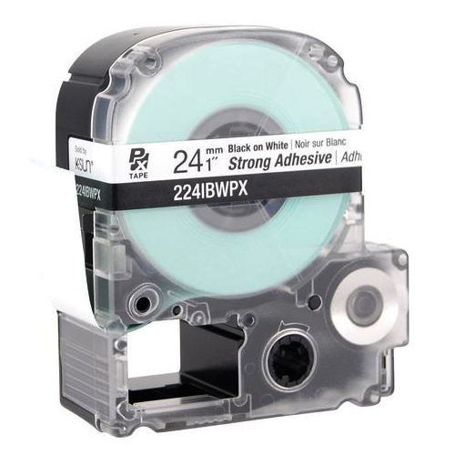 LABELWORKS PX Labeling Tape Cartridge | Black on White, 1in x 30ft