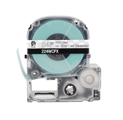 LABELWORKS PX Labeling Tape Cartridge | White on Black, 1/2in x 30ft 