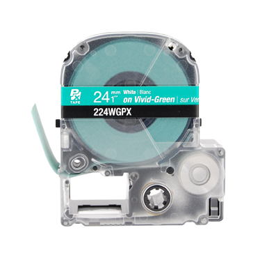 LABELWORKS PX Labeling Tape Cartridge | White on Green, 1in x 30ft