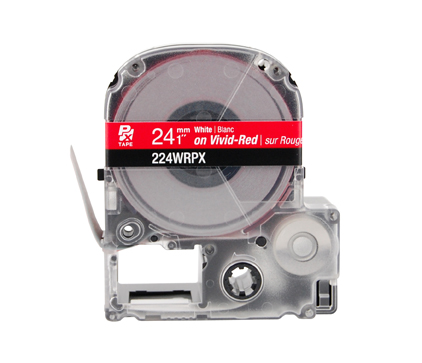 LABELWORKS PX Labeling Tape Cartridge | White on Red, 1in x 26ft