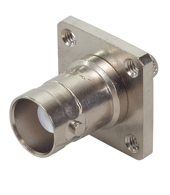 BNC CONNECTOR/Female, jack, dual crimp, 50 Ohms, 4 GHz, straight. For use with RG-58, RG-58A, RG-58B, RG-58C.
