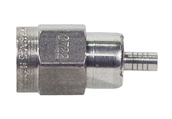 SMA CONNECTOR/Male, plug, dual crimp, 50 Ohms, straight, stainless steel. For use with RG-142, RG-142A, RG-142B, RG-400.