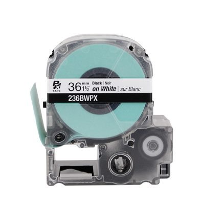 LABELWORKS PX Labeling Tape Cartridge | Black on White, 1-1/2in x 30ft