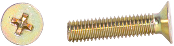 PHILLIPS FLAT HEAD SCREW/Carbon steel plated, 10-32, 7/8