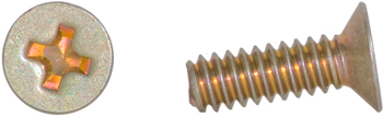 PHILLIPS FLAT HEAD SCREW/Carbon steel plated, 6-32, 7/16
