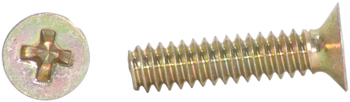 PHILLIPS FLAT HEAD SCREW/Carbon steel plated, 4-40, 1/2