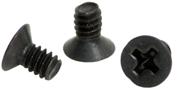 PHILLIPS FLAT HEAD SCREW/Black brass, 6-32, 1/4