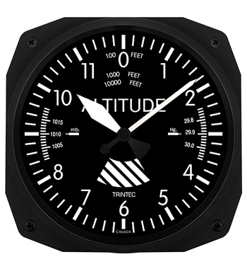 WALL CLOCK/Classic altimeter aviation style, 10