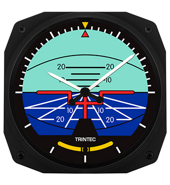 WALL CLOCK/Classic artificial horizon aviator style, 10