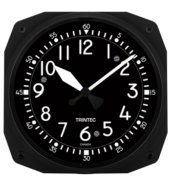 WALL CLOCK/Classic cockpit aviator style, 10