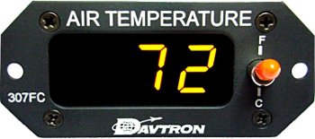 M307FC Digital Outside Air Temperature Gauge | Celsius/Fahrenheit, Orange LED, Remote Probe