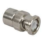 RF CONNECTOR/BNC male straight clamp plug for use with RG-58/U, RG-141/U, RG-142/U, RG-223/U, 50 Ohm
