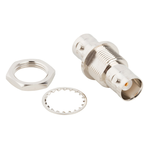 BNC RF Coaxial Adapter | Female, Straight, Bulkhead