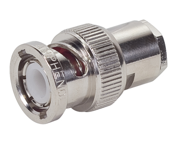 RF CONNECTOR/BNC ,male, solder and screw for use with RG-58, RG-141, RG-142,RG-400, 50 Ohm.