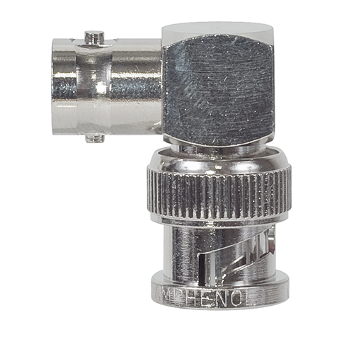 ADAPTER/BNC female jack to BNC male right angle 50 ohm