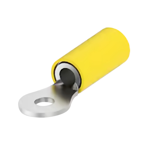 PIDG #6 Nylon Ring Terminal | 12 – 10 AWG, Yellow