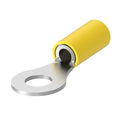 PIDG 6.35 mm Nylon Ring Terminal | 12 – 10 AWG, Yellow