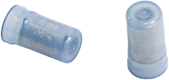 END SPLICE/Female, insulated, blue, tin plating, copper material, 300 V. 328 series. For use with 16-14 gauge wire.