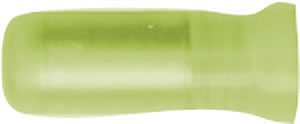 END SPLICE/Female, insulated, yellow, tin plating, copper material, nylon insulation, 12.14 mm in lenth, 6 mm maximum bundle diameter, straight angle, 300 VAC. For use with 12-10 gauge wire.