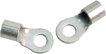 RING TERMINAL/7.94 mm stud/tab size, female, not insulated, tin plating, copper material, 7.52 mm, maximum bundle diameter. For use with 4 gauge wire.