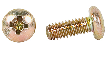 PHILLIPS PAN HEAD SCREW/Carbon steel, Cadmium plated, 8-32, 5/8
