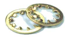 LOCKWASHER/Internal star, Steel, Cadmium plated, #4