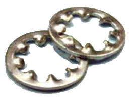 LOCKWASHER/Internal star, Steel, Cadmium plated, #8