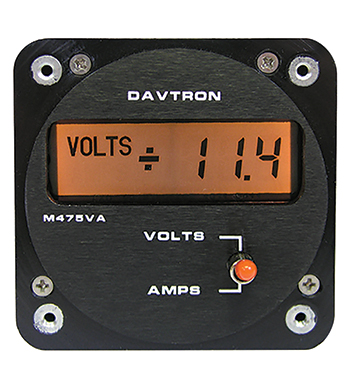 400 Series Voltage & Amperage Meter | 2-1/4 Mount, 14V Orange Lighting