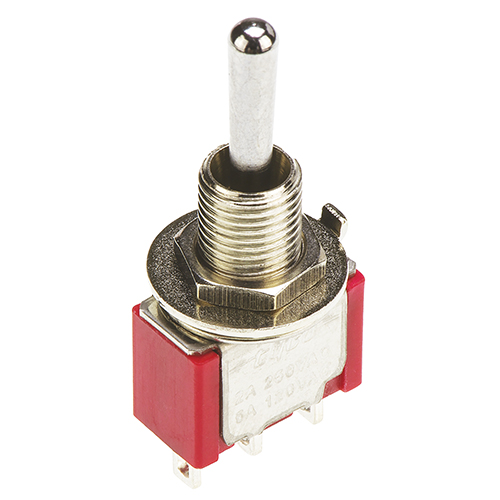 Toggle Switch SPDT Panel Mount | 1 pole, 1/4-40, silver-plated copper