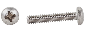 PHILLIPS PAN HEAD SCREW/Stainless steel, 8-32, 1/4