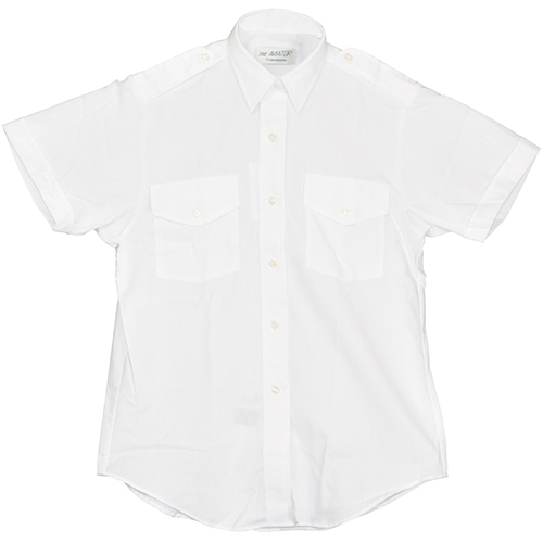 Aviator Dress Shirt | Ladies, Size 8, White, Short Sleeve