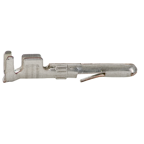 PIN/Male, 250V, MATE-N-LOK series. Brass material. For use with 24-18 gauge wire. ROHS compliant.