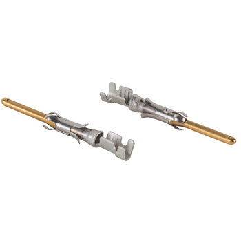 CRIMP PIN/18-16 gauge wire, gold/nickel finish. For use with Metrimate, grounding blocks and CPC Series 1 Connectors