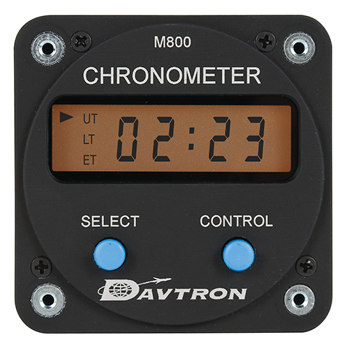 M800 Digital Clock Chronometer | 2-1/4" Mount, 28V Orange Lighting