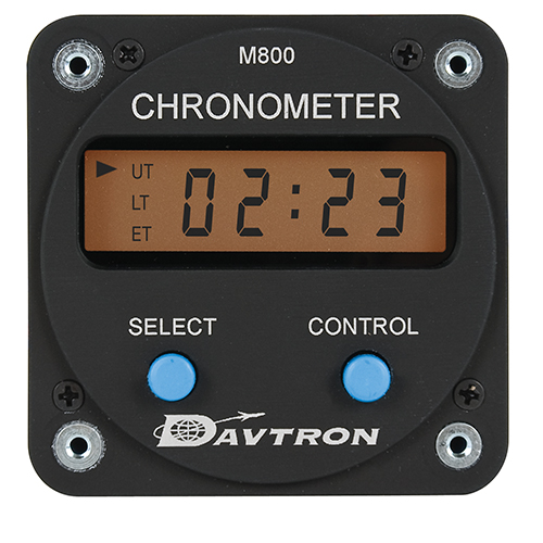 M800 Digital Clock Chronometer | 2-1/4" Mount, 28V Orange Backlighting